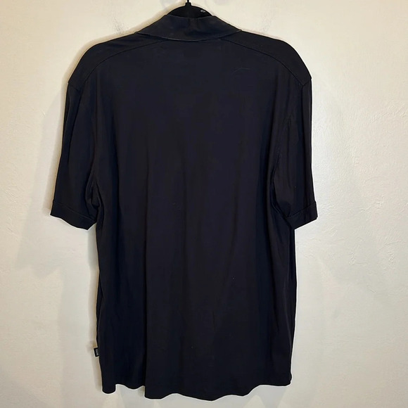 HUGO BOSS MENS BUTTON DOWN SHIRT REGULAR FIT SIZE XXL 100% COTTON NAVY BLUE - Picture 8 of 10